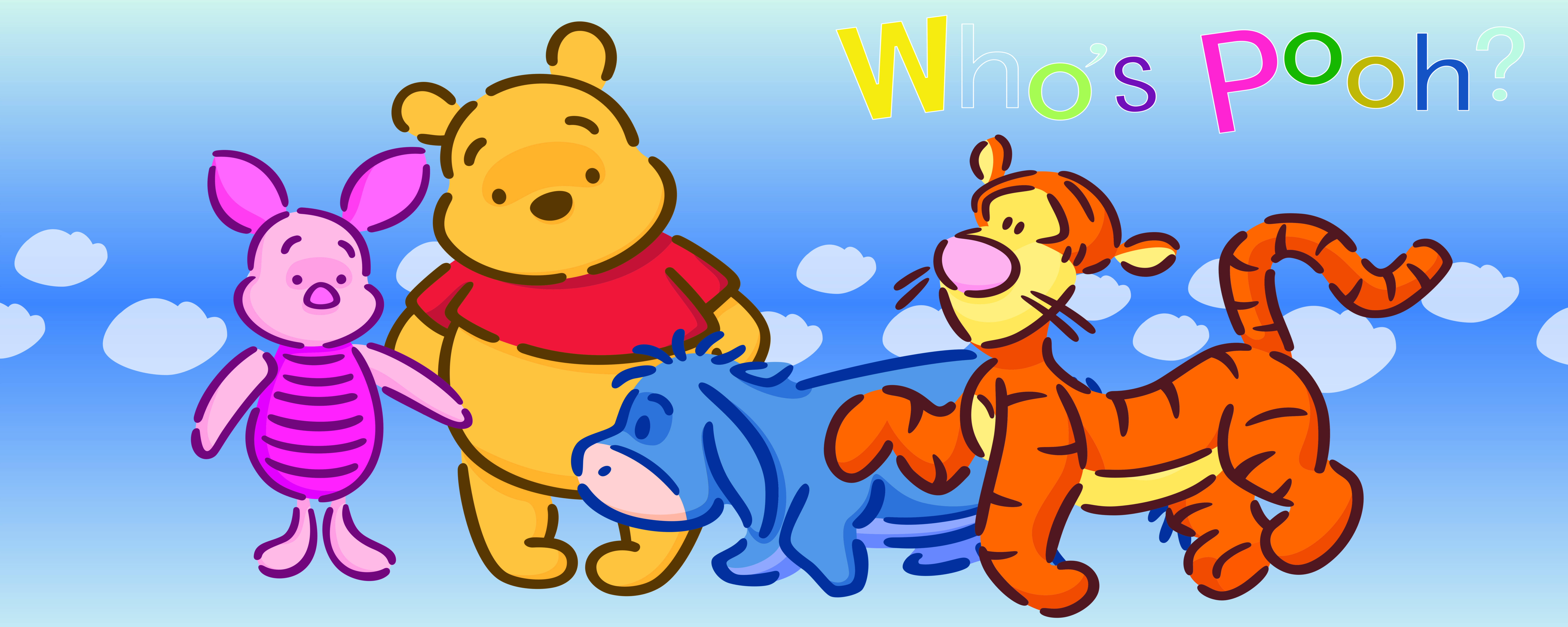 MT P61028 小熊维尼 跳跳虎 腰线 UV打印 腰线 儿童房 卡通 维尼熊 小猪 迪士尼